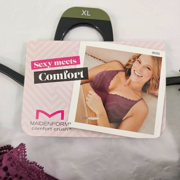 Maidenform Women's Comfort Crush Pretty Lace Lightly Lined Wireless Bra - NWT - Picture 15 of 16